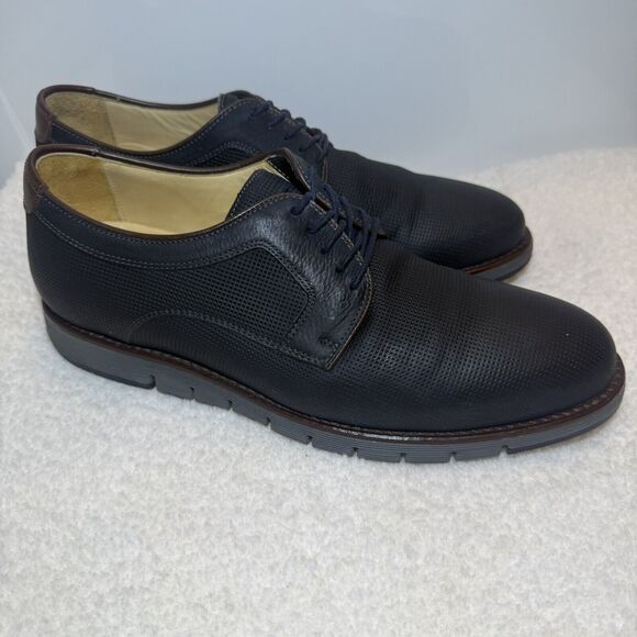 JOHNSTON & MURPHY J&M 1850 LEATHER SHEEPSKIN CASUAL SHOES Size 9M - Picture 3 of 10
